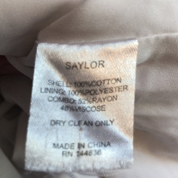 SAYLOR Revolve Size XL DINA Dress White Cotton Eyelet Balloon Sleeve Floral $288 - Picture 15 of 16